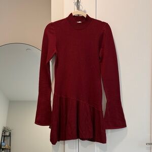 Meshki Deep Red Knit Sweater
